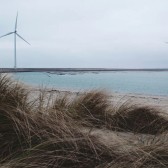 Windmolens aan het water